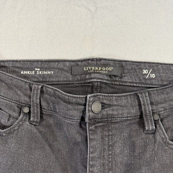 Liverpool Los Angeles Ankle Skinny 30/10 Black High Rise Stretch Jeans Casual - Picture 2 of 8